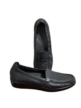 SAS Loafer Shoes Womens Size 9 S Black Leather Tripad Comfort Slip On Casual